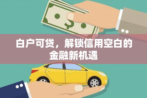 栾城白户可贷，解锁信用空白的金融新机遇