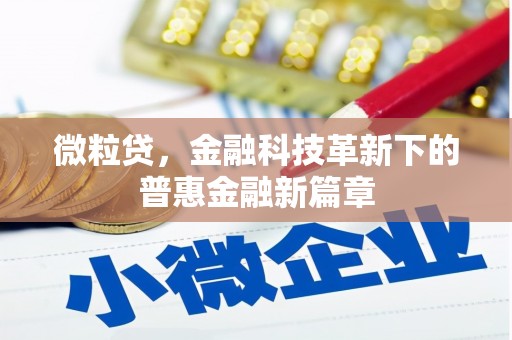 栾城微粒贷，金融科技革新下的普惠金融新篇章