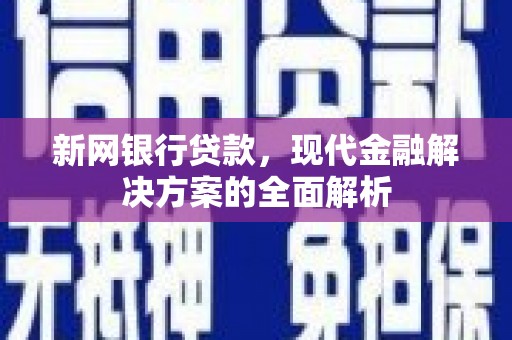 栾城新网银行贷款，现代金融解决方案的全面解析