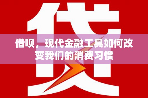 栾城借呗，现代金融工具如何改变我们的消费习惯