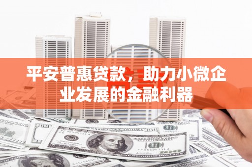 栾城平安普惠贷款，助力小微企业发展的金融利器