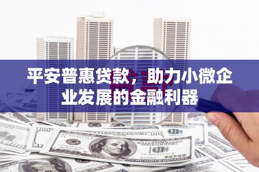 栾城平安普惠贷款，助力小微企业发展的金融利器